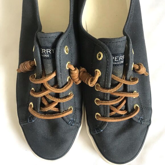 Sperry Top Sider Seacoast Women Boat Shoes Sneakers Navy White Size 7.5 STS90550 - Picture 2 of 8